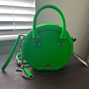 Rebecca Minkoff Vibrant Green Round Crossbody Bag